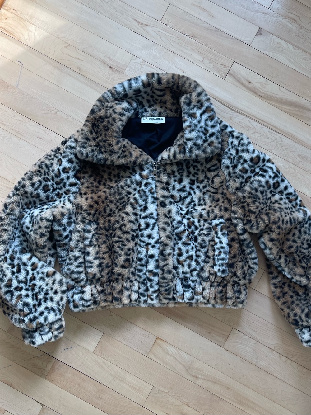 Leopard Print Faux Fur Jacket